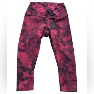 NoBull Tie Dye Red and Black Leggings Small Like New 20”